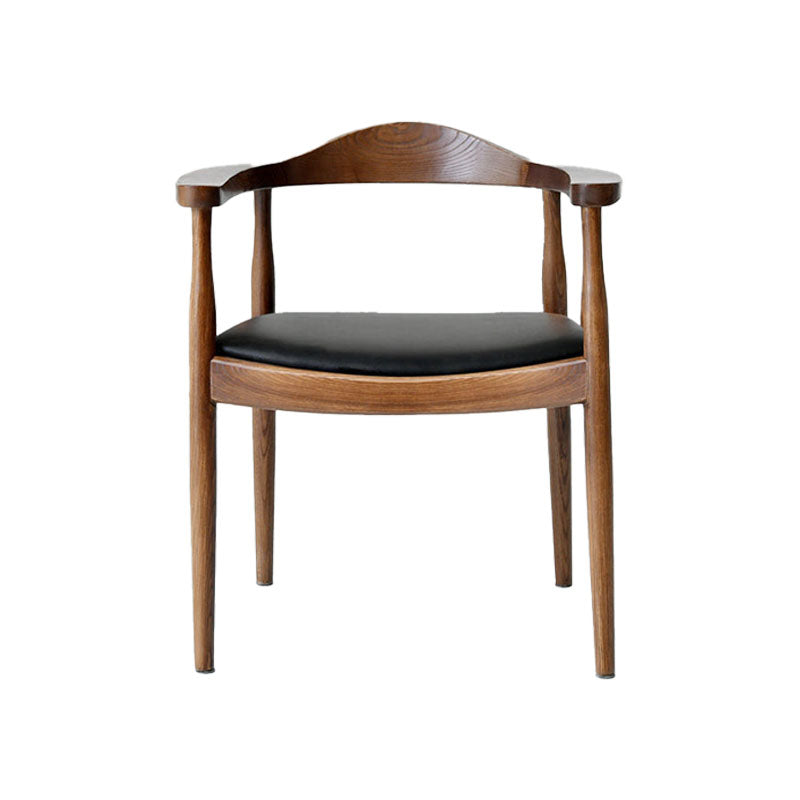 Modern Wood Arm Chair Open Back Dining Side Chair for Dining Room 22.8"x19.6"x30"