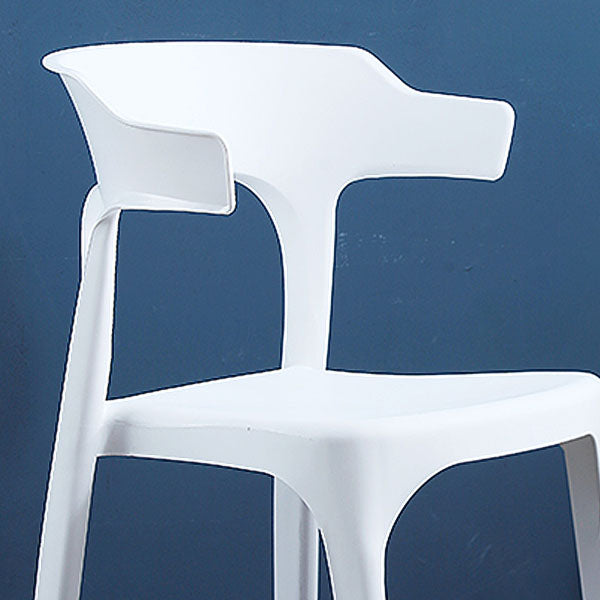 Contemporary Plastic Kitchen and Dining Room Chair Open Back Dining Side Chair