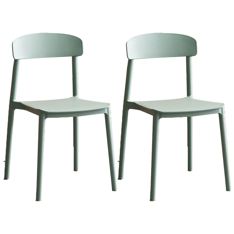 Modern Stackable Plastic Chair Open Back Dining Side Chair for Dining Room