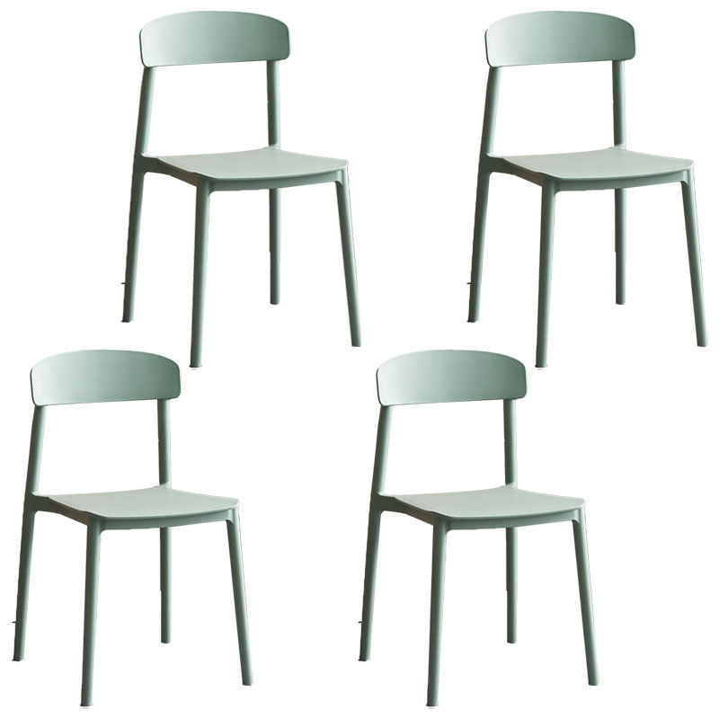 Modern Stackable Plastic Chair Open Back Dining Side Chair for Dining Room