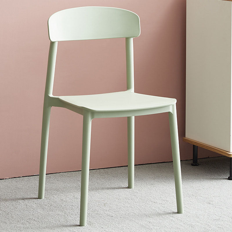 Modern Stackable Plastic Chair Open Back Dining Side Chair for Dining Room