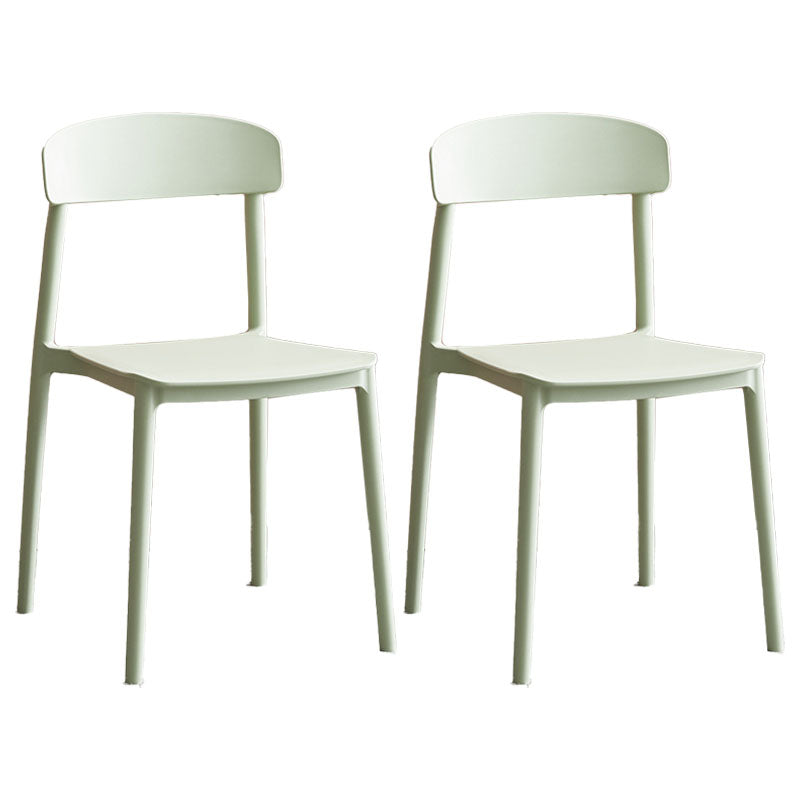 Modern Stackable Plastic Chair Open Back Dining Side Chair for Dining Room