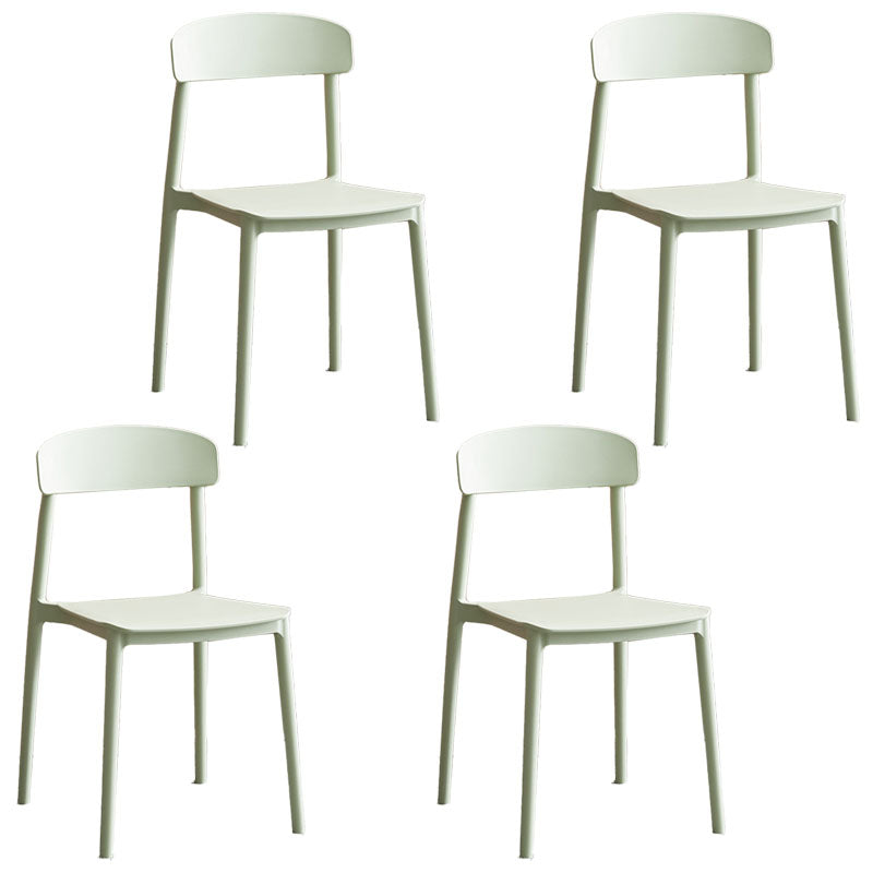 Modern Stackable Plastic Chair Open Back Dining Side Chair for Dining Room