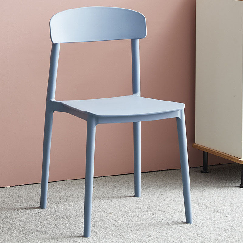 Modern Stackable Plastic Chair Open Back Dining Side Chair for Dining Room