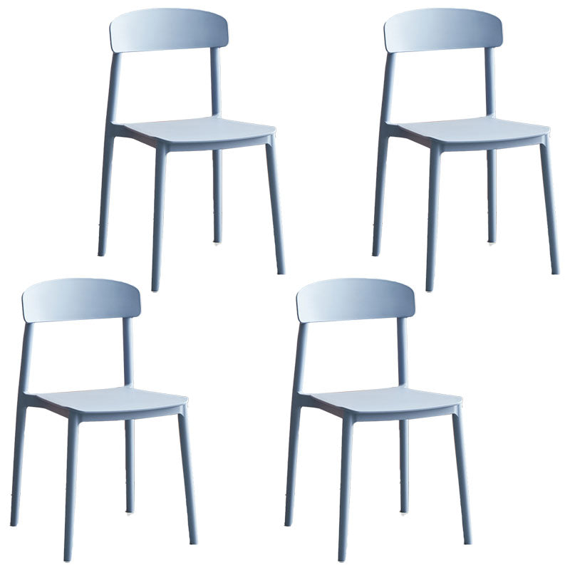 Modern Stackable Plastic Chair Open Back Dining Side Chair for Dining Room