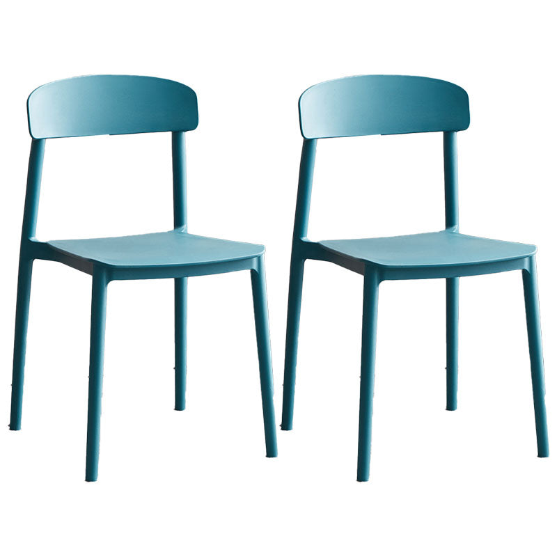 Modern Stackable Plastic Chair Open Back Dining Side Chair for Dining Room