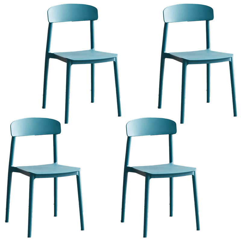 Modern Stackable Plastic Chair Open Back Dining Side Chair for Dining Room