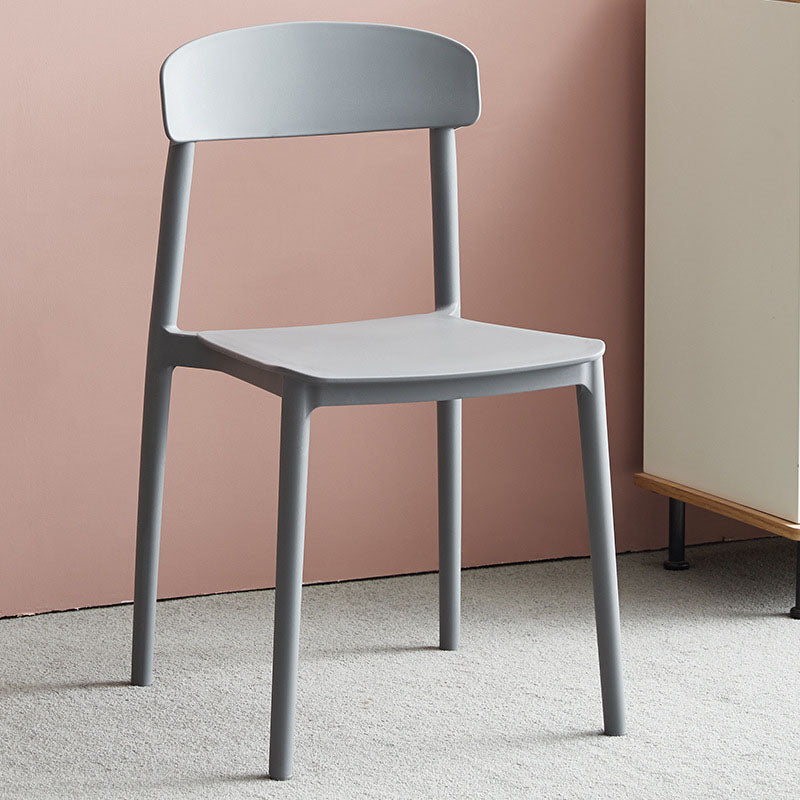 Modern Stackable Plastic Chair Open Back Dining Side Chair for Dining Room