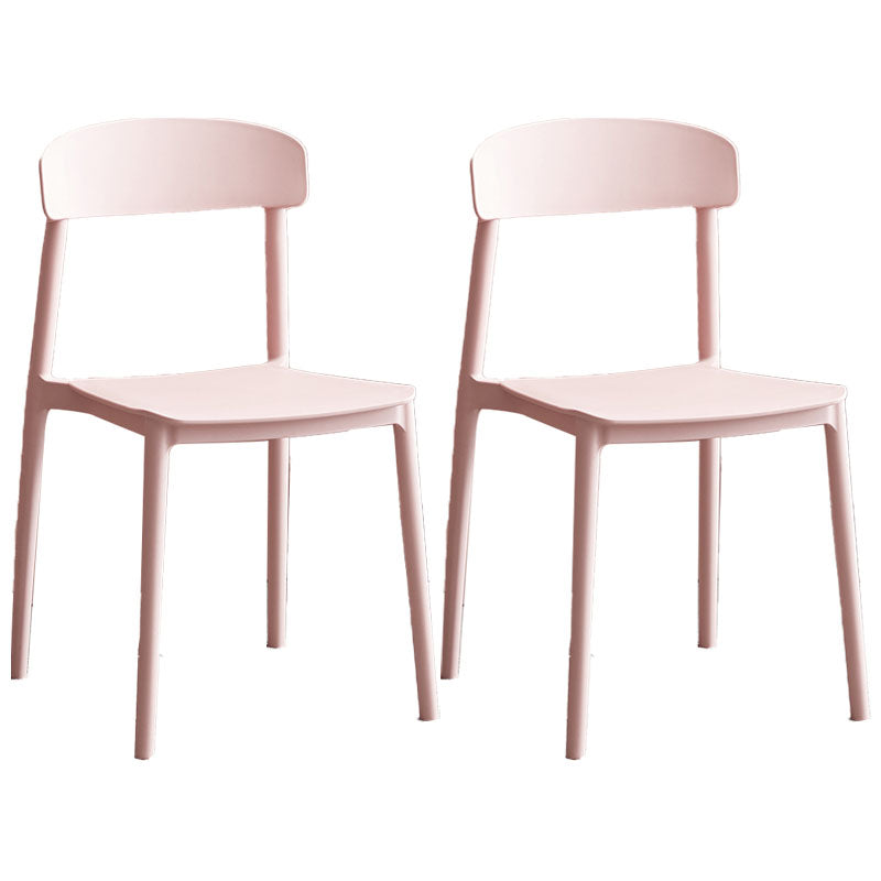 Modern Stackable Plastic Chair Open Back Dining Side Chair for Dining Room