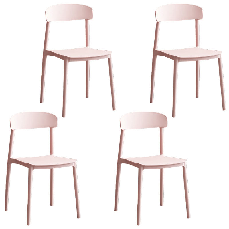 Modern Stackable Plastic Chair Open Back Dining Side Chair for Dining Room