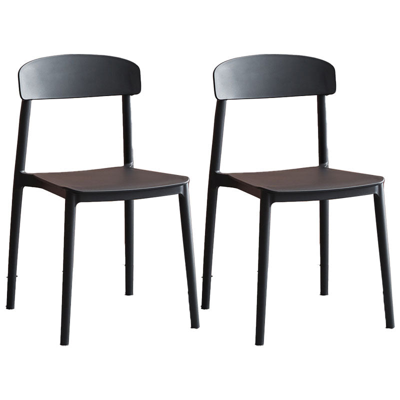 Modern Stackable Plastic Chair Open Back Dining Side Chair for Dining Room