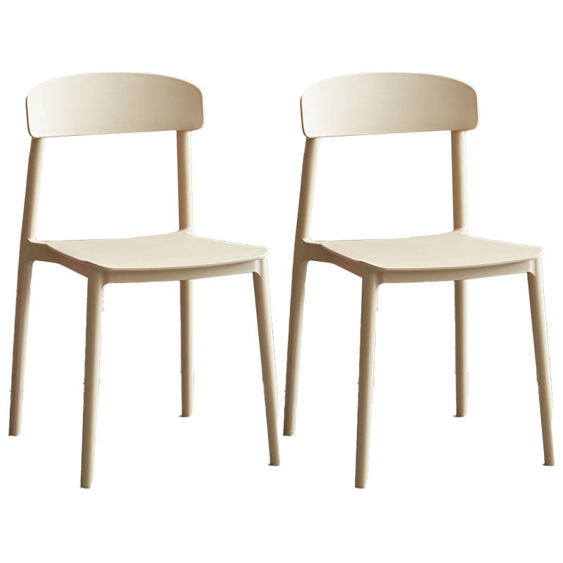 Modern Stackable Plastic Chair Open Back Dining Side Chair for Dining Room