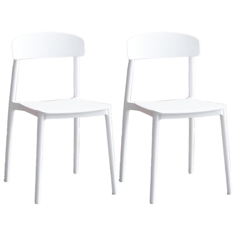 Modern Stackable Plastic Chair Open Back Dining Side Chair for Dining Room