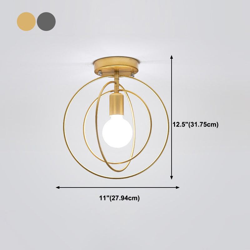 Geometrische schaduw metaal spoelplafond licht industrieel 1 licht spoelbevestiging armatuur