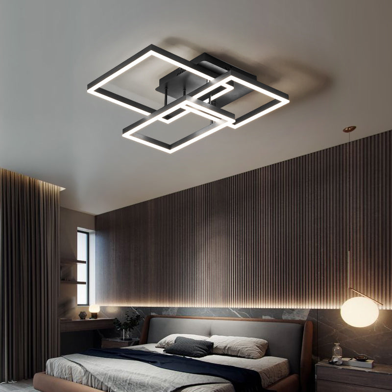 Modern Style Square Shape Ceiling Fixtures Metal Ceiling Mounted Lights