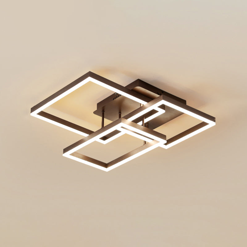 Modern Style Square Shape Ceiling Fixtures Metal Ceiling Mounted Lights