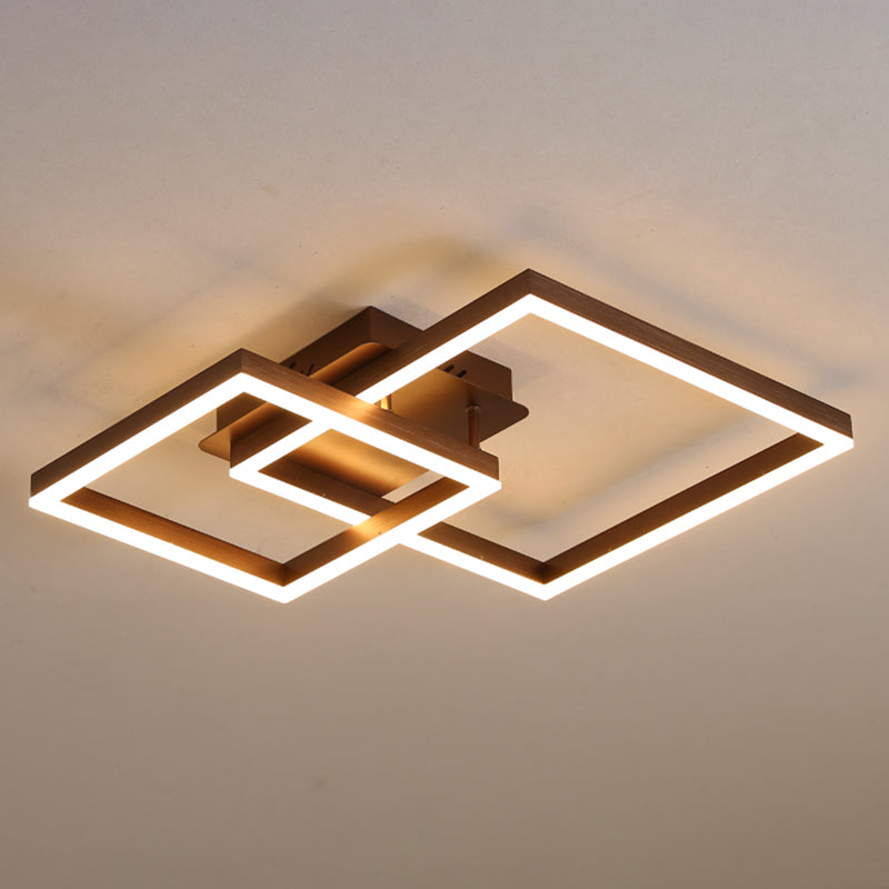 Moderne stijl vierkante vorm plafondarmaturen metalen plafond gemonteerde lichten