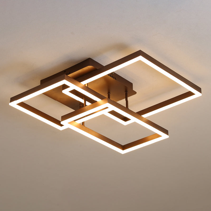 Modern Style Square Shape Ceiling Fixtures Metal Ceiling Mounted Lights