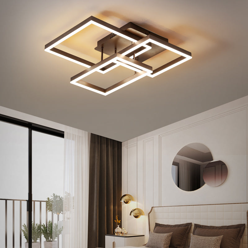 Fidutri a soffitto a forma quadrata in stile moderno Luci montate a soffitto in metallo