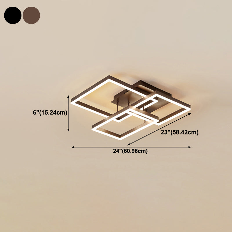 Moderne stijl vierkante vorm plafondarmaturen metalen plafond gemonteerde lichten