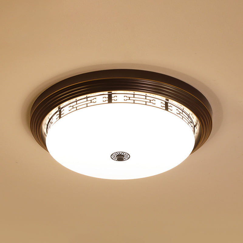 Round Flush Mount Light Modern Style Metal 1 Flush Ceiling Lights