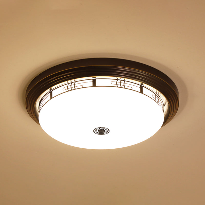 Round Flush Mount Light Modern Style Metal 1 Flush plafondlampen