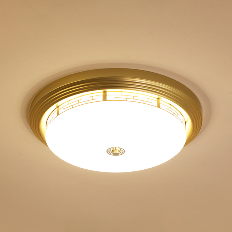 Round Flush Mount Light Modern Style Metal 1 Flush Ceiling Lights