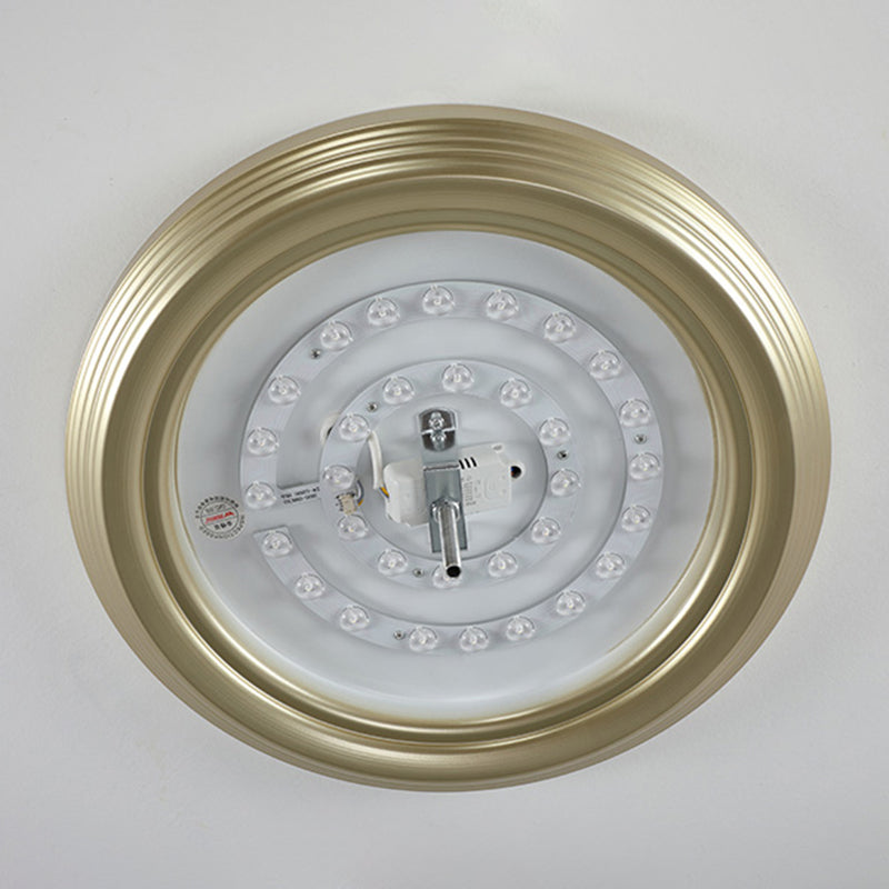 Round Flush Mount Light Modern Style Metal 1 Flush plafondlampen