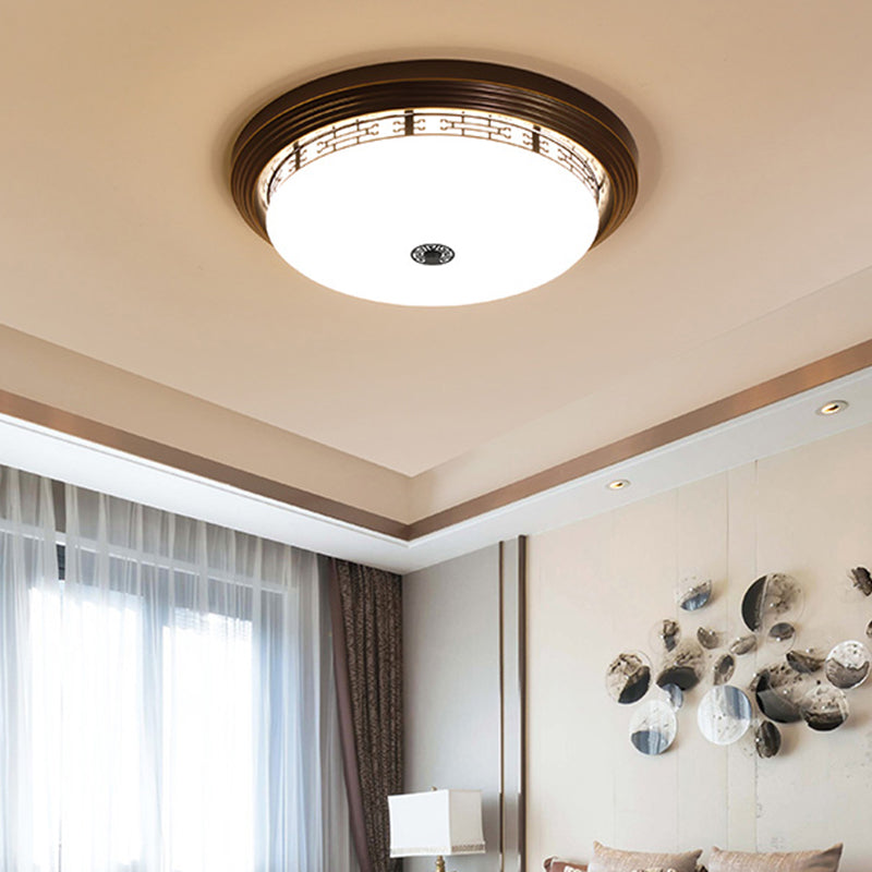 Round Flush Mount Light Modern Style Metal 1 Flush Ceiling Lights