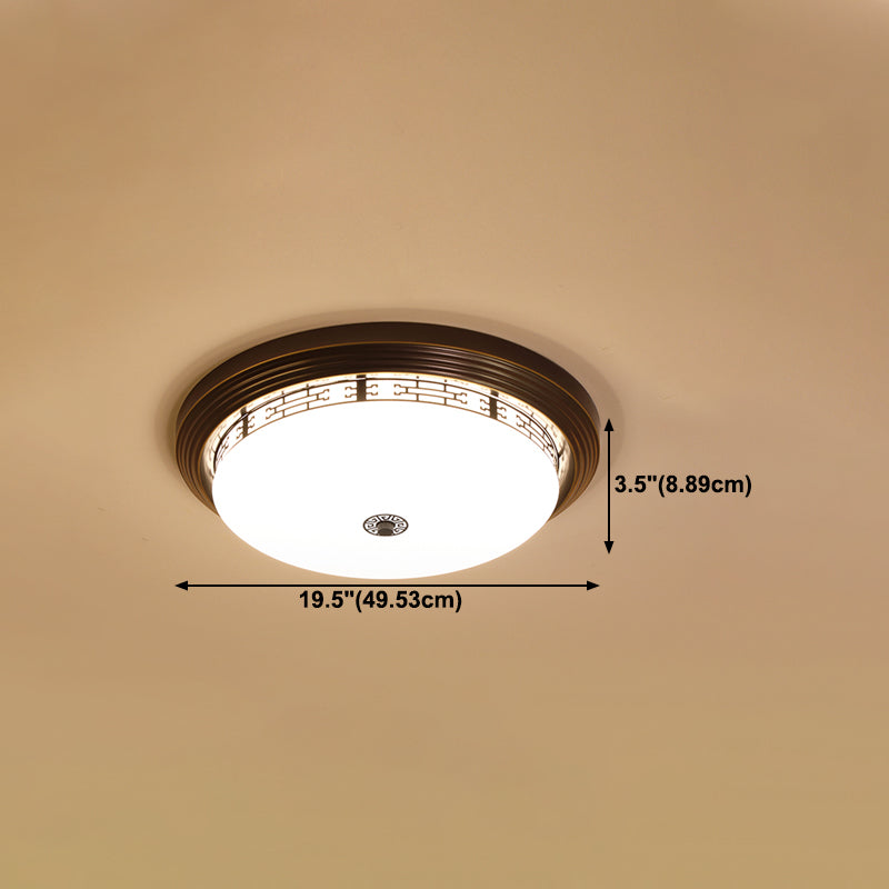 Round Flush Mount Light Modern Style Metal 1 Flush Ceiling Lights