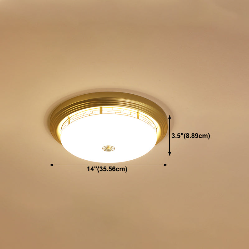 Round Flush Mount Light Modern Style Metal 1 Flush Ceiling Lights