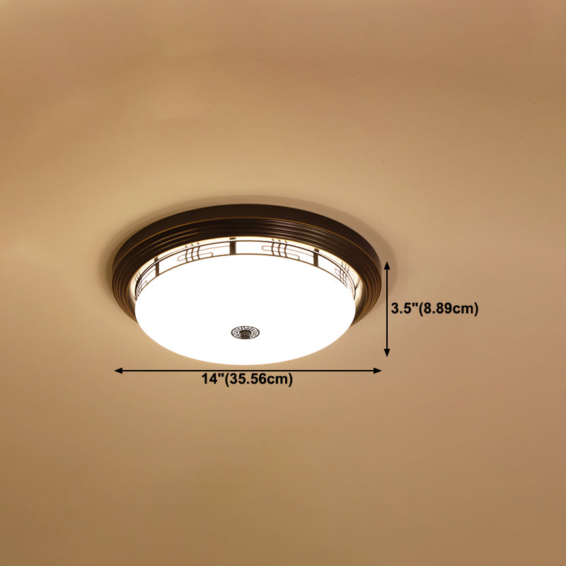 Round Flush Mount Light Modern Style Metal 1 Flush plafondlampen