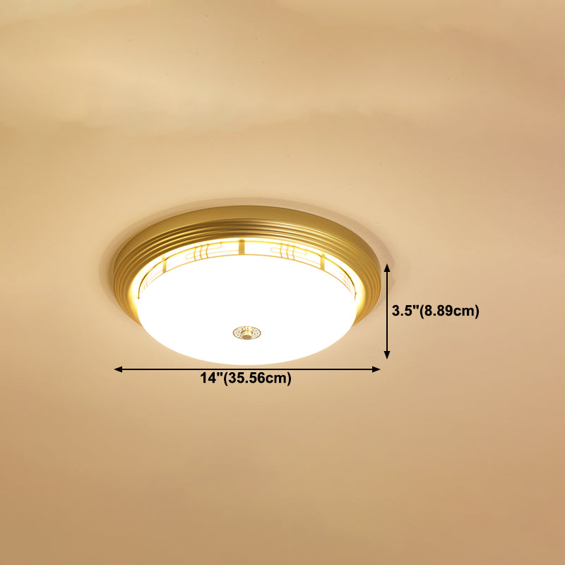 Round Flush Mount Light Modern Style Metal 1 Flush plafondlampen