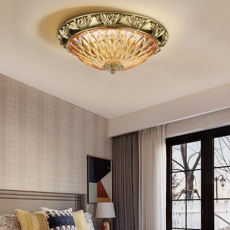 Modern Style Round Flush Mount Light Glass 2-Light Flush Ceiling Lights