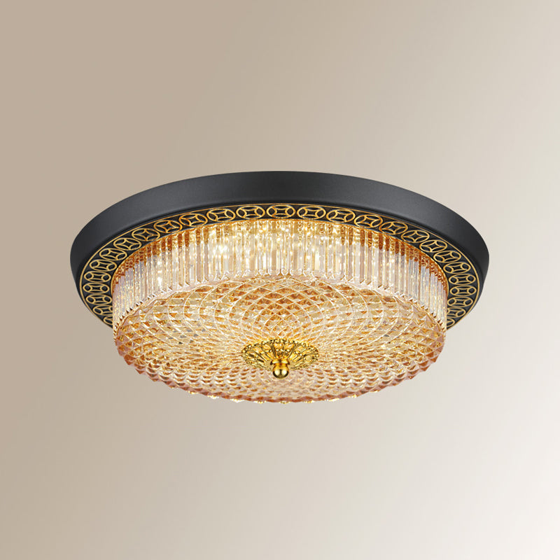 Modern Style Round Flush Mount Light Glass 2-Light Flush Ceiling Lights