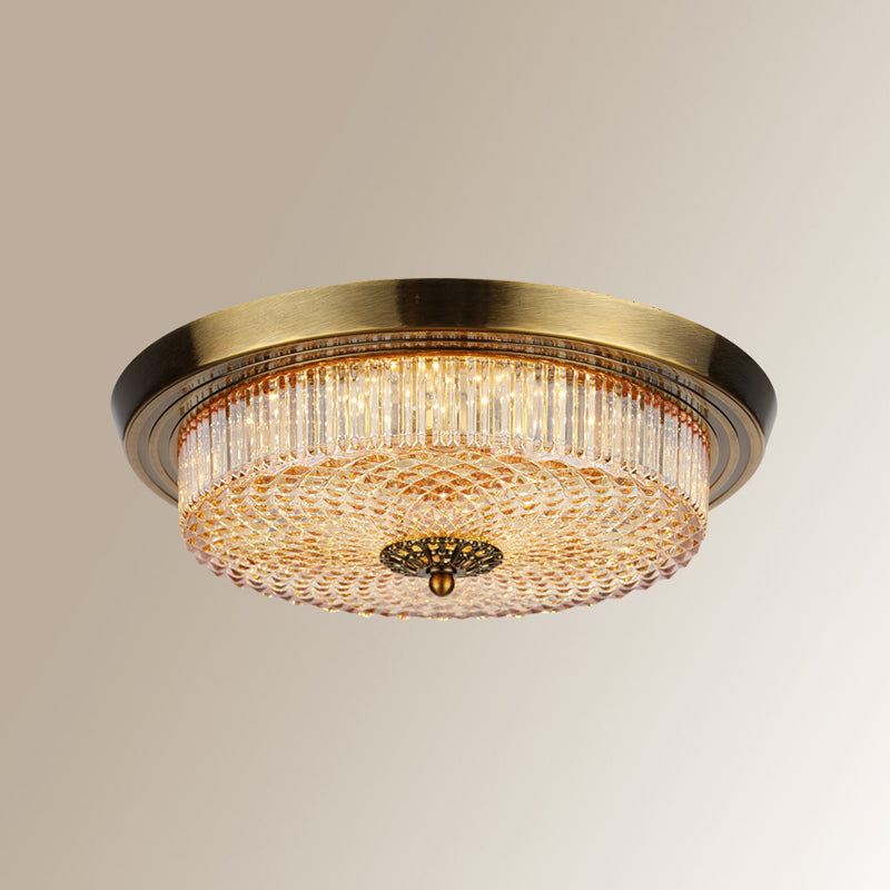 Modern Style Round Flush Mount Light Glass 2-Light Flush Ceiling Lights