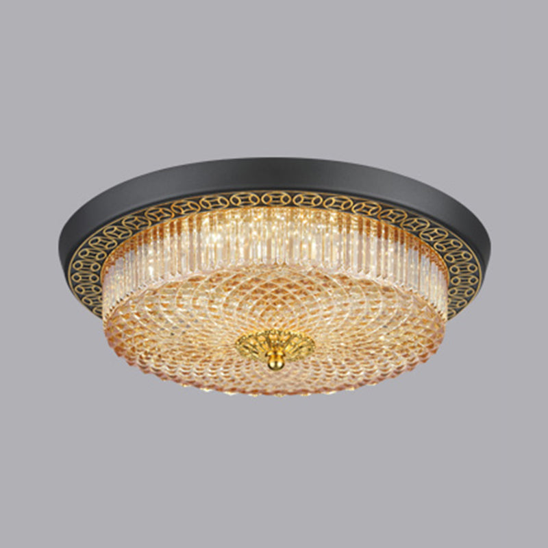 Style moderne rond monte à montage luminaire en verre 2-light plafonniers