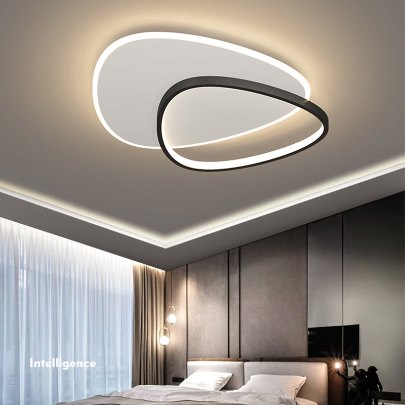 Modern Style Geometry Shape Ceiling Fixtures Metal 2 Light Flush Ceiling Light Fixtures