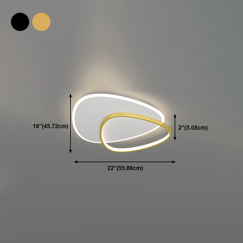 Moderne stijl geometrie vorm plafondarmaturen metaal 2 licht spoel plafondverlichting armaturen