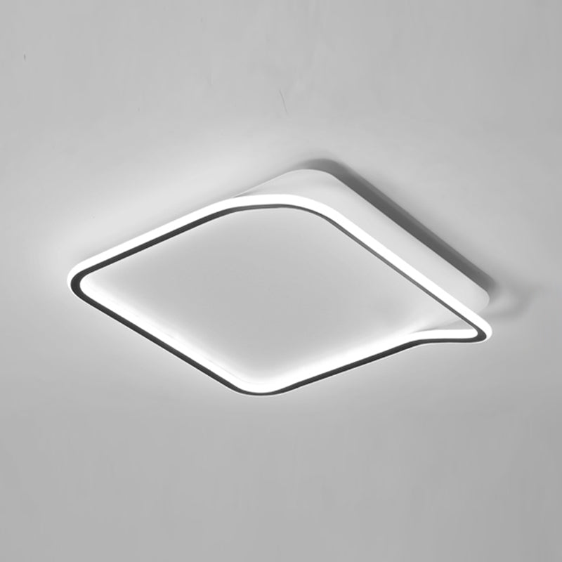 Moderne geometrie vorm plafond armatuur metaal 1 licht spoel plafondlamp in zwart