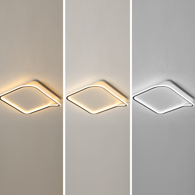 Moderne geometrie vorm plafond armatuur metaal 1 licht spoel plafondlamp in zwart