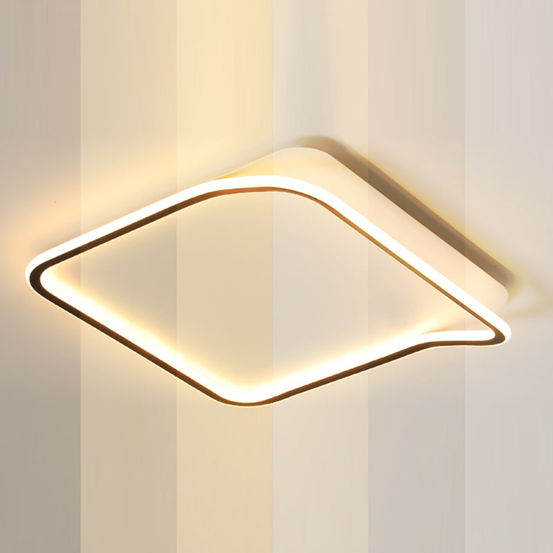 Moderne geometrie vorm plafond armatuur metaal 1 licht spoel plafondlamp in zwart