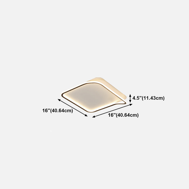 Moderne geometrie vorm plafond armatuur metaal 1 licht spoel plafondlamp in zwart