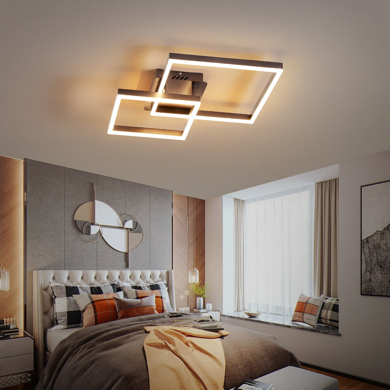 Modern Style Linear Shape Ceiling Fixtures Metal Flush Ceiling Light Fixtures