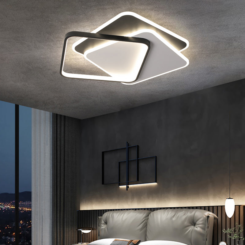 Moderne stijl geometrie plafondarmaturen metaal 3 licht spoelplafond verlichtingsarmaturen in zwart