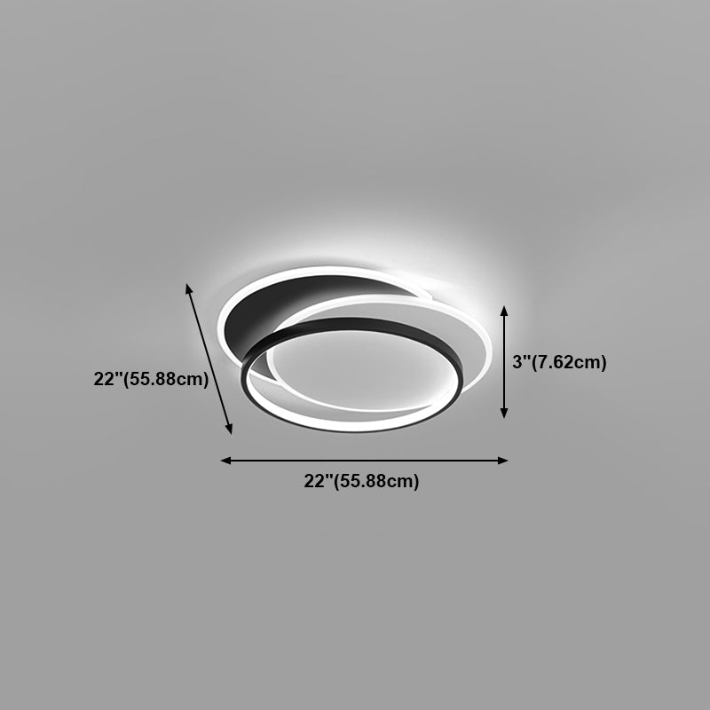 Moderne stijl geometrie plafondarmaturen metaal 3 licht spoelplafond verlichtingsarmaturen in zwart