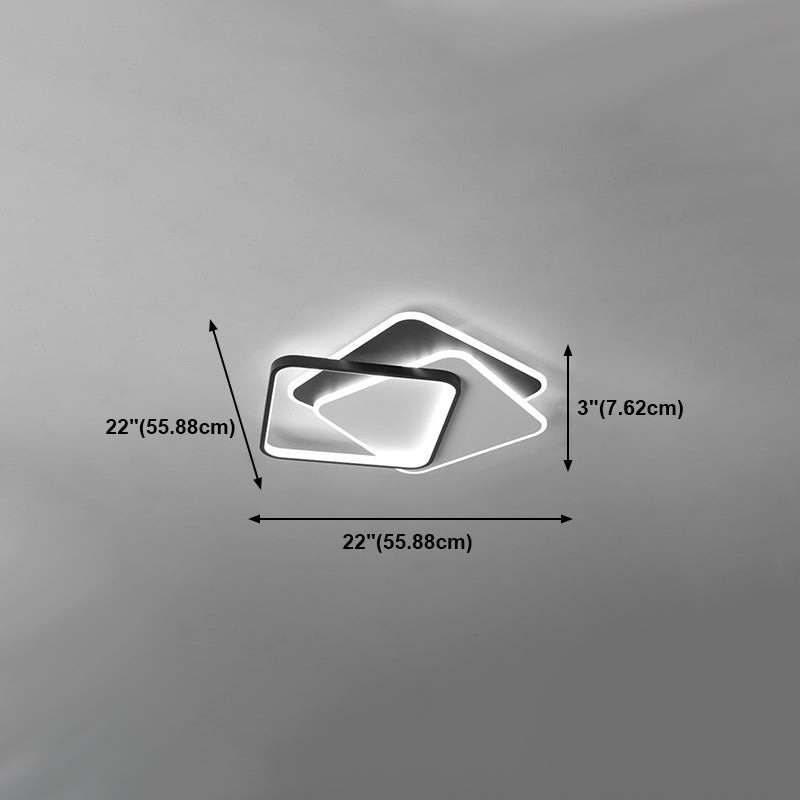 Moderne stijl geometrie plafondarmaturen metaal 3 licht spoelplafond verlichtingsarmaturen in zwart