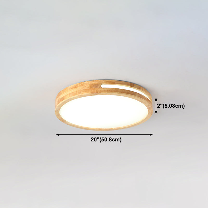 Runde Holzspülung Deckenleuchte moderne 1-Licht-Spüldedecke in Braun