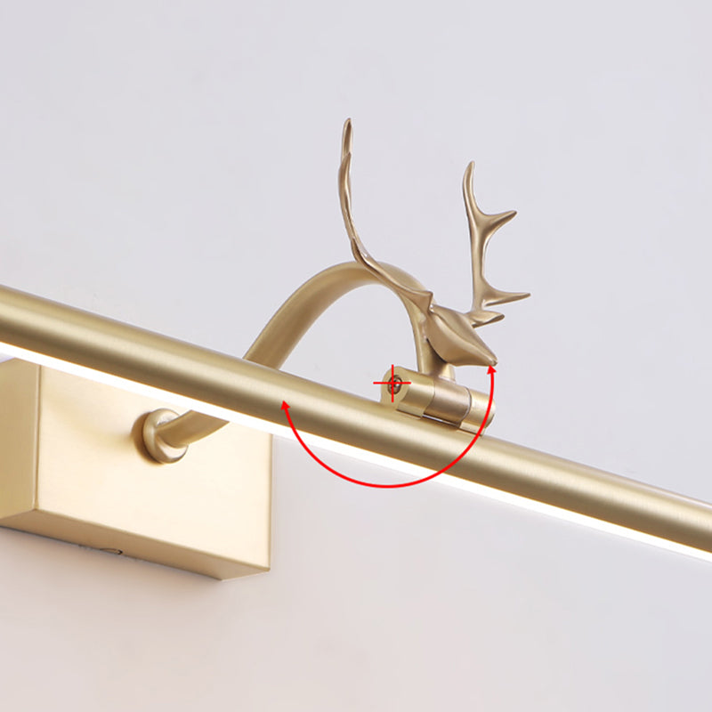 Moderne Antlers ijdelheid licht LED Mirror voorlicht met acrylschaduw voor badkamer