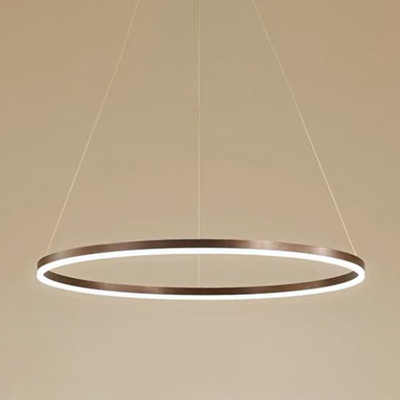 Metal Ring Chandelier Pendant Light Modern Style LED Hanging Pendant Light